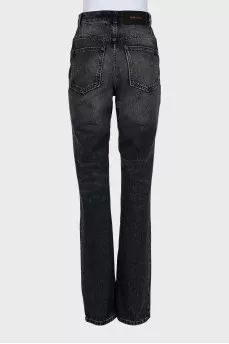 Straight fit jeans in black