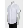 Men's linen short sleeve shirt