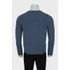 Men's blue button down cardigan