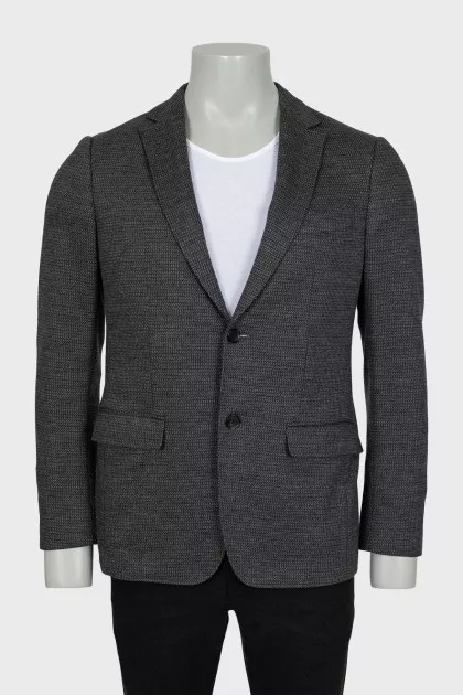 Men's wool jacket with a small print
