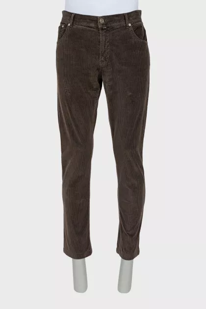 Men's slim fit corduroy trousers