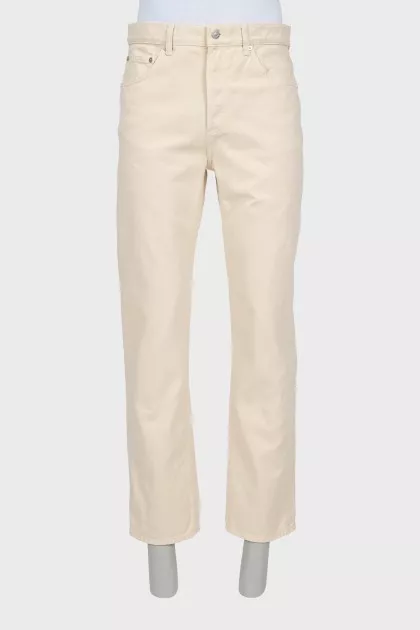High waist jeans with tag