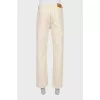High waist jeans with tag