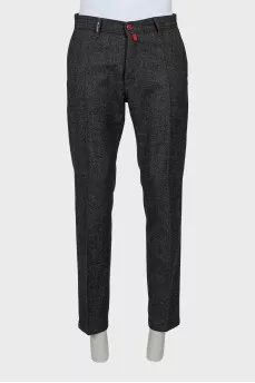 Men's grey wool trousers