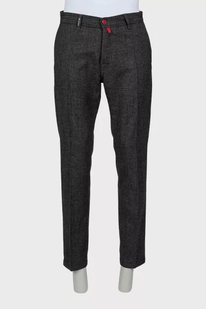 Men's grey wool trousers