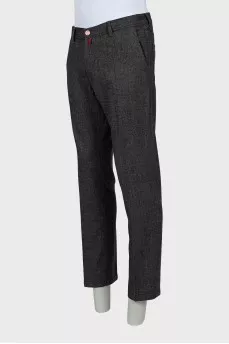 Men's grey wool trousers