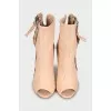 Ankle boots with open toe and zip