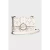 Leather bag decorated with perforation
