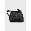 Embossed leather bag