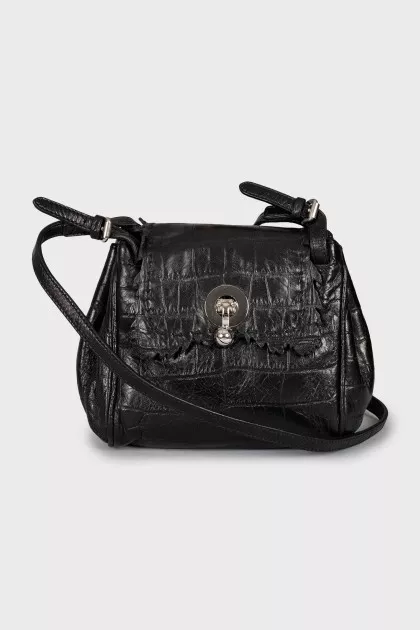 Embossed leather bag