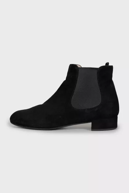 Suede slip-on boots