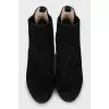 Suede slip-on boots