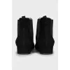 Suede slip-on boots