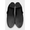 Suede slip-on boots