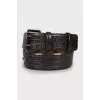 Leather belt with removable elements