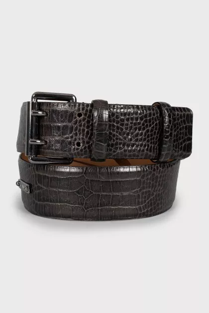 Leather belt with removable elements