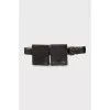 Leather belt with removable elements