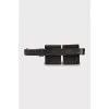 Leather belt with removable elements