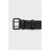 Leather belt with removable elements