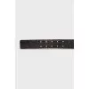 Leather belt with removable elements
