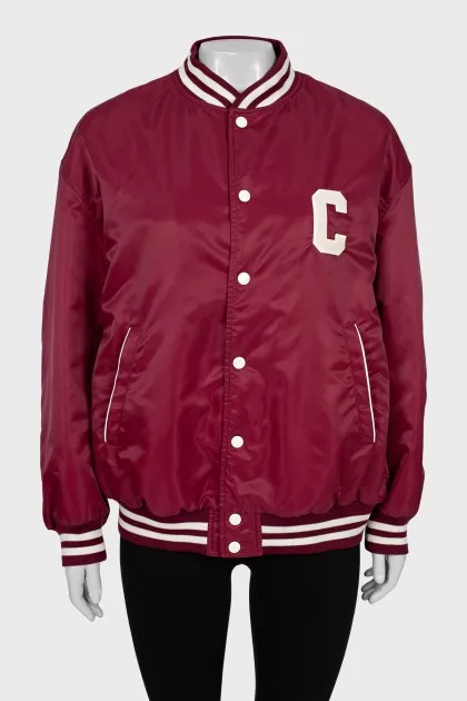 Bomber jacket with branded logo on the back