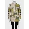 Jacket with patch pockets and belt