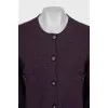 Purple cashmere cardigan