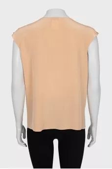 Silk blouse with frills