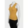 Golden fitted tank top