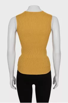 Golden fitted tank top