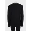 Black straight cut pullover