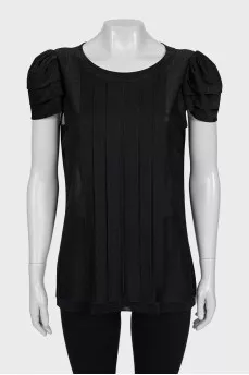 Black mesh blouse