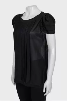 Black mesh blouse