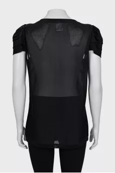 Black mesh blouse