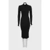 High neck dress with cutout back