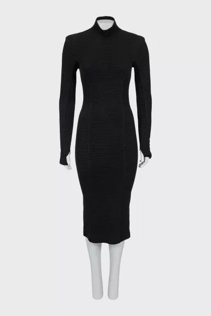High neck dress with cutout back