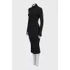 High neck dress with cutout back