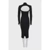 High neck dress with cutout back