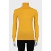 Yellow tapered turtleneck
