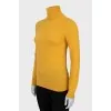 Yellow tapered turtleneck