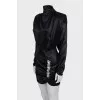 Silk dress with open back and rhinestones