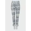 Blue and white jeans