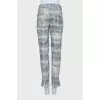 Blue and white jeans
