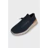Men's blue textile sneakers