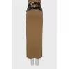 Patent leather belt with tag