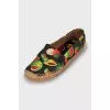 Espadrilles with fruit print