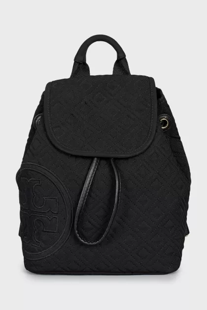 Textile backpack with branded embroidery
