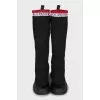 Textile boots with brand logo