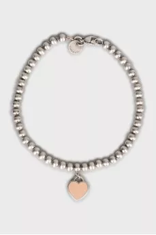 Silver beaded bracelet