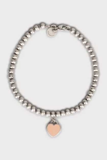 Silver beaded bracelet
